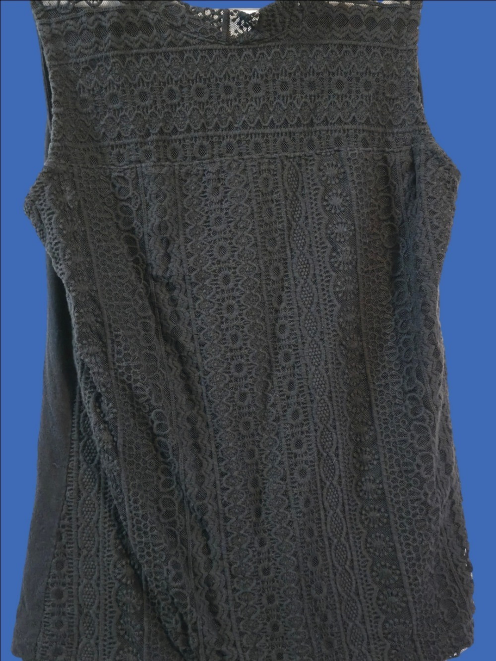 4/$25 Deal! Sleeveless Black Crochet Lace Top